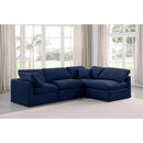 Meridian Indulge Navy Velvet Modular Sectional IMAGE 2