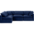 Meridian Indulge Navy Velvet Modular Sectional IMAGE 4