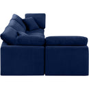 Meridian Indulge Navy Velvet Modular Sectional IMAGE 5