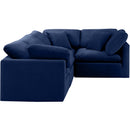 Meridian Indulge Navy Velvet Modular Sectional IMAGE 4
