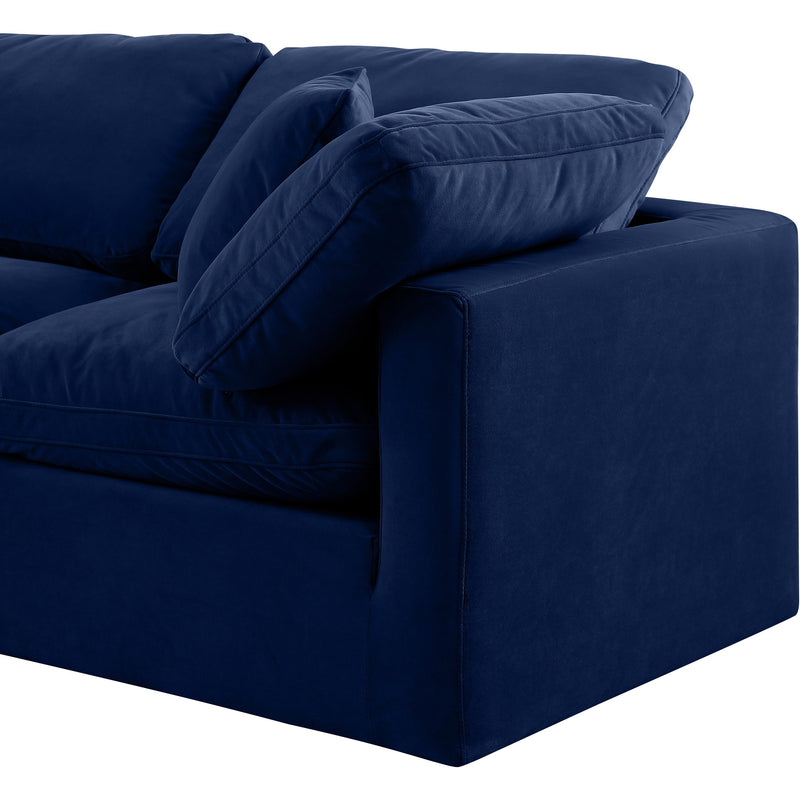 Meridian Indulge Navy Velvet Modular Sectional IMAGE 6