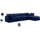 Meridian Indulge Navy Velvet Modular Sectional IMAGE 8