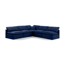 Meridian Indulge Navy Velvet Modular Sectional IMAGE 1