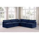 Meridian Indulge Navy Velvet Modular Sectional IMAGE 2