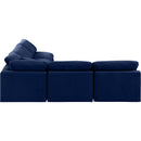 Meridian Indulge Navy Velvet Modular Sectional IMAGE 5