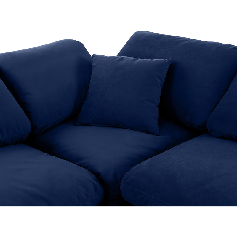 Meridian Indulge Navy Velvet Modular Sectional IMAGE 6