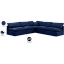 Meridian Indulge Navy Velvet Modular Sectional IMAGE 8