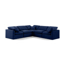 Meridian Indulge Navy Velvet Modular Sectional IMAGE 1