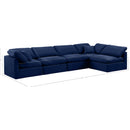 Meridian Indulge Navy Velvet Modular Sectional IMAGE 10
