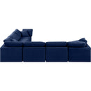 Meridian Indulge Navy Velvet Modular Sectional IMAGE 3