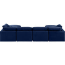 Meridian Indulge Navy Velvet Modular Sectional IMAGE 3