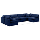 Meridian Indulge Navy Velvet Modular Sectional IMAGE 10