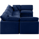 Meridian Indulge Navy Velvet Modular Sectional IMAGE 5