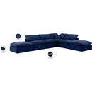 Meridian Indulge Navy Velvet Modular Sectional IMAGE 8