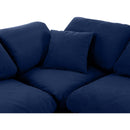 Meridian Indulge Navy Velvet Modular Sectional IMAGE 7