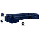 Meridian Indulge Navy Velvet Modular Sectional IMAGE 8