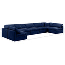 Meridian Indulge Navy Velvet Modular Sectional IMAGE 9
