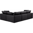 Meridian Comfy Black Vegan Leather Modular Sectional IMAGE 3