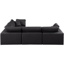 Meridian Comfy Black Vegan Leather Modular Sectional IMAGE 5