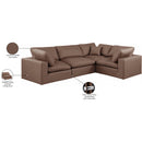 Meridian Comfy Brown Vegan Leather Modular Sectional IMAGE 10