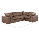Meridian Comfy Brown Vegan Leather Modular Sectional IMAGE 11