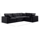 Meridian Comfy Black Velvet Modular Sectional IMAGE 11