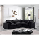 Meridian Comfy Black Velvet Modular Sectional IMAGE 2
