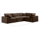 Meridian Comfy Brown Velvet Modular Sectional IMAGE 11