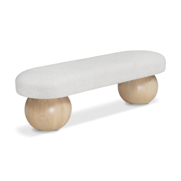 Meridian Bowie Cream Bench IMAGE 1