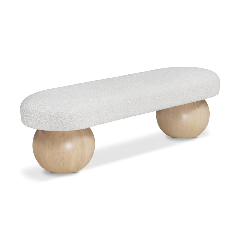 Meridian Bowie Cream Bench IMAGE 1