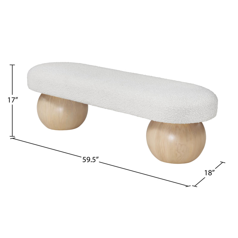 Meridian Bowie Cream Bench IMAGE 7