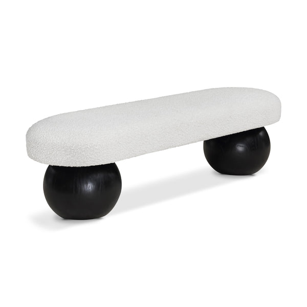 Meridian Bowie Cream Bench IMAGE 1
