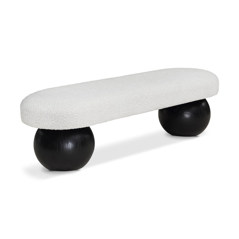 Meridian Bowie Cream Bench IMAGE 1