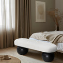 Meridian Bowie Cream Bench IMAGE 2