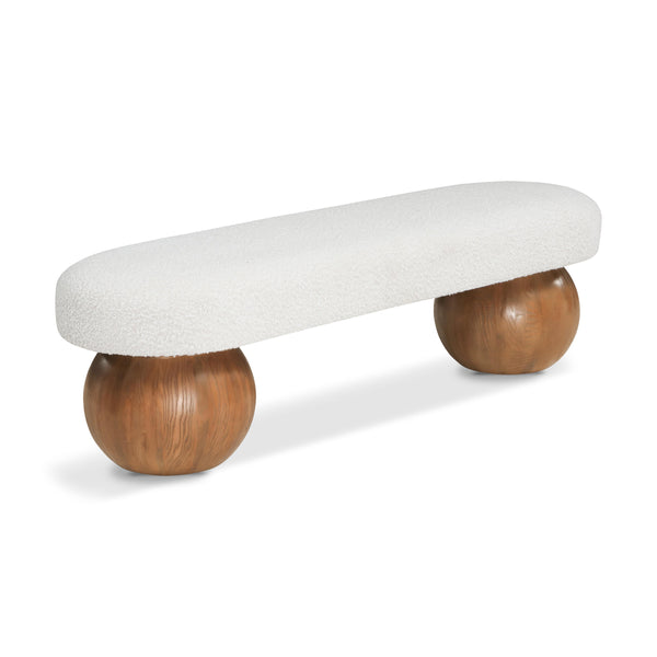Meridian Bowie Cream Bench IMAGE 1