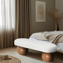 Meridian Bowie Cream Bench IMAGE 2