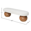 Meridian Bowie Cream Bench IMAGE 7