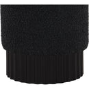 Meridian Veranda Black Boucle Fabric Ottoman/Stool IMAGE 3