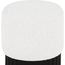 Meridian Veranda Cream Boucle Fabric Ottoman/Stool IMAGE 3