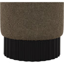 Meridian Veranda Olive Boucle Fabric Ottoman/Stool IMAGE 3