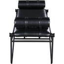 Meridian Gatsby Black Vegan Leather Bench IMAGE 4