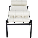 Meridian Gatsby Cream Vegan Leather Bench IMAGE 4