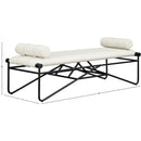Meridian Gatsby Cream Vegan Leather Bench IMAGE 8
