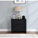 Meridian Fairfax Black Night Stand IMAGE 2