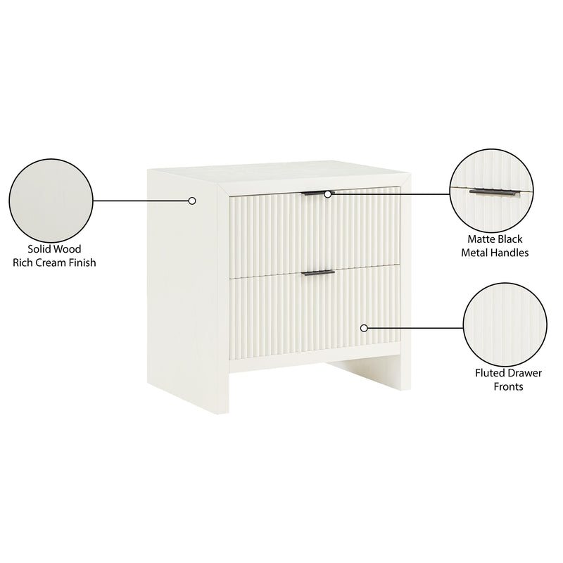 Meridian Fairfax Cream Night Stand IMAGE 10
