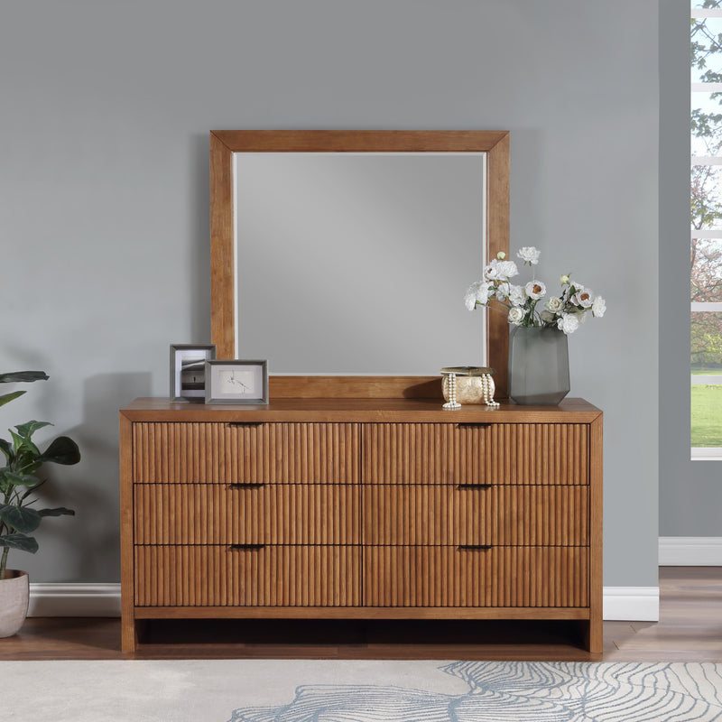 Meridian Fairfax Walnut Mirror IMAGE 2