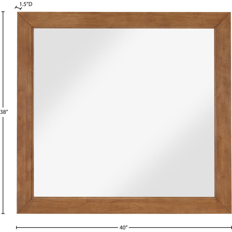 Meridian Fairfax Walnut Mirror IMAGE 5