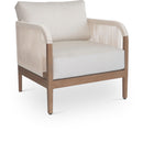 Meridian Maui Cream Water Resistant Fabric Outdoor Patio Chair IMAGE 1