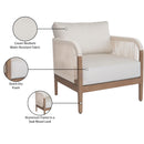 Meridian Maui Cream Water Resistant Fabric Outdoor Patio Chair IMAGE 7