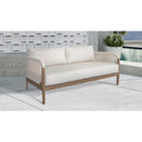 Meridian Maui Cream Water Resistant Fabric Outdoor Patio Loveseat IMAGE 2